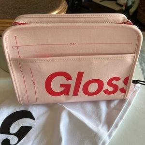 Brand new Glossier pink cosmetic bag